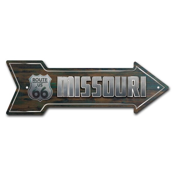 Signmission Missouri 66 Arrow Sign Funny Home Decor 24in Wide P-ARROW8-999739 - main